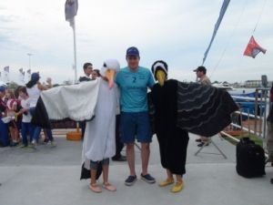 O velejador Jo&atilde;o Signorini, da equipe Telef&oacute;nica, &uacute;nico brasileiro que compete na regata e integra a equipe da Telef&oacute;nica