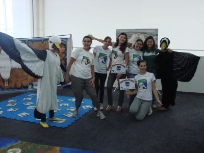 Volunt&aacute;rios, estudantes da UNIVALI durante evento Volvo Ocean Race