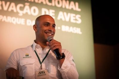 Dimas Gianuca representando o Projeto durante o Simp&oacute;sio