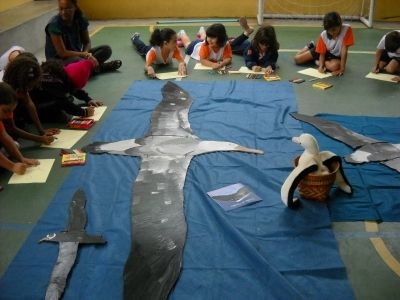 Alunos da escola Tatibitati em atividade de Educa&ccedil;&atilde;o Ambiental