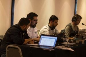 André Santoro, Rodrigo Sant'Ana e Augusto Costa na reunião do Grupo de Trabalho de Captura Incidental do AC8 André Santoro, Rodrigo Sant'Ana e Augusto Costa na reunião do Grupo de Trabalho de Captura Incidental do AC8