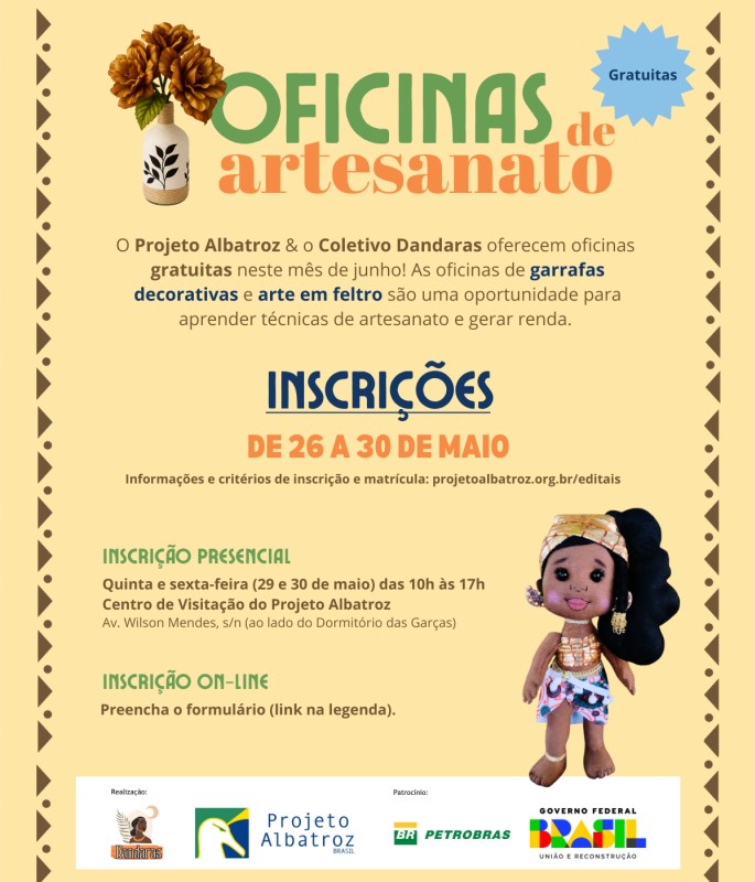 Oficinas artesanato - Convite Virtual